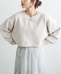 PUAL CE CIN | モール糸ショートプルオーバー(ニット/セーター)