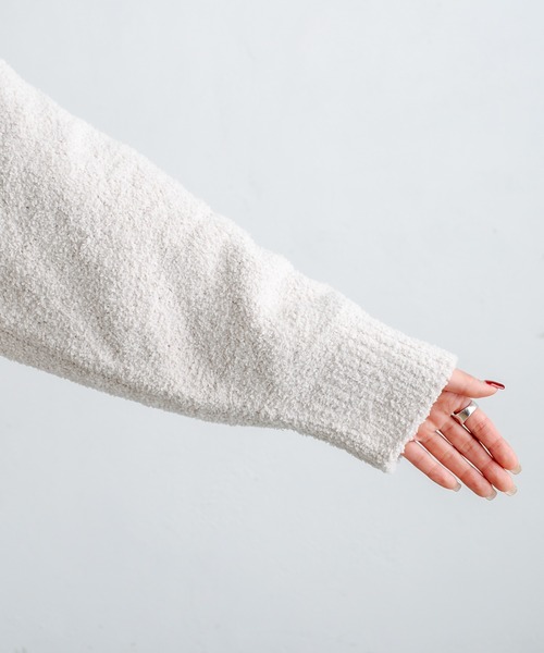 PUAL CE CIN(ピュアルセシン)の「モール糸ショートプルオーバー(ニット/セーター・レディース・グレー/ブルー/ライトベージュ・FREE)」の19枚目の写真