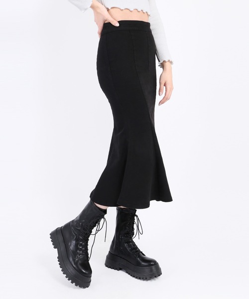 WC(ダブル シー)の「ジップマーメイドスカート(スカート・レディース・ブラック/ブルー系その他・FREE)」の5枚目の写真