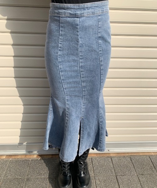 WC(ダブル シー)の「ジップマーメイドスカート(スカート・レディース・ブラック/ブルー系その他・FREE)」の9枚目の写真
