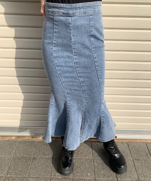 WC(ダブル シー)の「ジップマーメイドスカート(スカート・レディース・ブラック/ブルー系その他・FREE)」の10枚目の写真