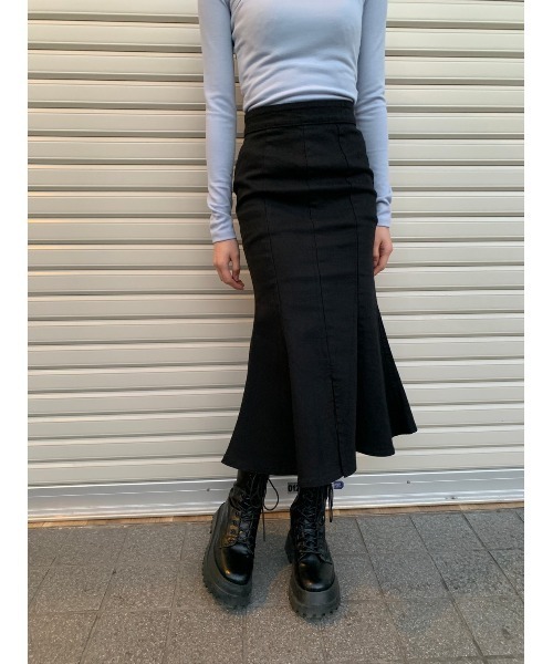 WC(ダブル シー)の「ジップマーメイドスカート(スカート・レディース・ブラック/ブルー系その他・FREE)」の13枚目の写真