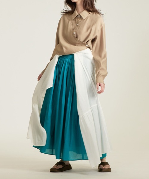 solleim(ソルレム)の「ラップデザインシャツ(シャツ/ブラウス・レディース・ベージュ/オフホワイト・M)」の8枚目の写真