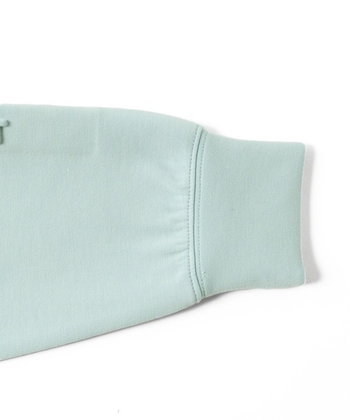 GLAZOS(グラソス)の「ダンボールニット・ドロップショルダーエンボスロゴパーカー【セットアップ対応】(パーカー・キッズ・ブラック/サックスブルー/ライム/グレー・140cm/160cm/150cm/170cm/130cm)」の10枚目の写真