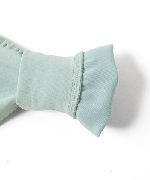 GLAZOS(グラソス)の「ダンボールニット・ドロップショルダーエンボスロゴパーカー【セットアップ対応】(パーカー・キッズ・ブラック/サックスブルー/ライム/グレー・140cm/160cm/150cm/170cm/130cm)」の6枚目の写真