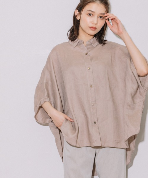 Munich｜22SS ローズピンク 60sフレンチリネンビッグシャツ Munich（ミューニック）の「60sライトフレンチリネンビッグ