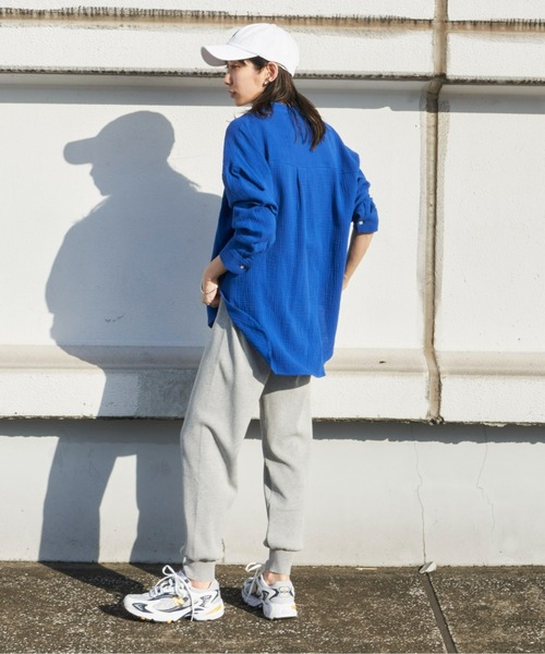 Auntie Rosa Holiday（アンティローザホリデー）の「※入荷禁止※ダブルガーゼオーバーサイズシャツ（シャツ/ブラウス・レディース・ブルー/ピンク/アイボリー/ブラック/グリーン・FREE）」の13枚目の写真