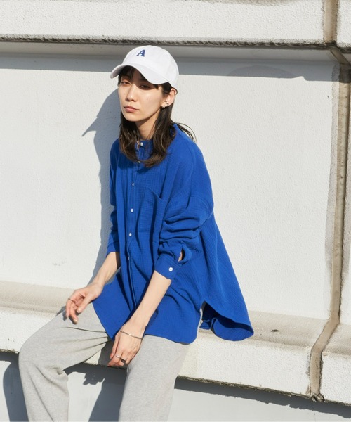 入荷禁止※ダブルガーゼオーバーサイズシャツ（シャツ/ブラウス