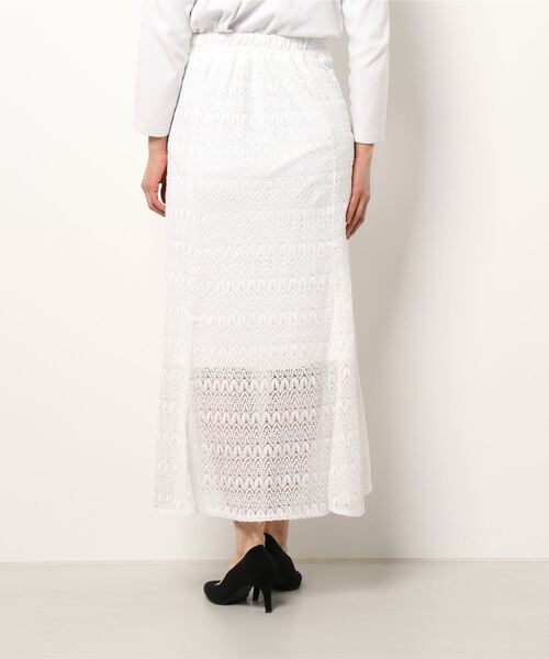 RETRO GIRL（レトロガール）の「レースマーメイドスカート（スカート・レディース・オフホワイト/ブラック・FREE）」の4枚目の写真