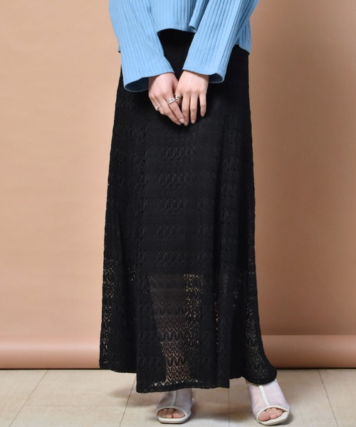 RETRO GIRL（レトロガール）の「レースマーメイドスカート（スカート・レディース・オフホワイト/ブラック・FREE）」の2枚目の写真