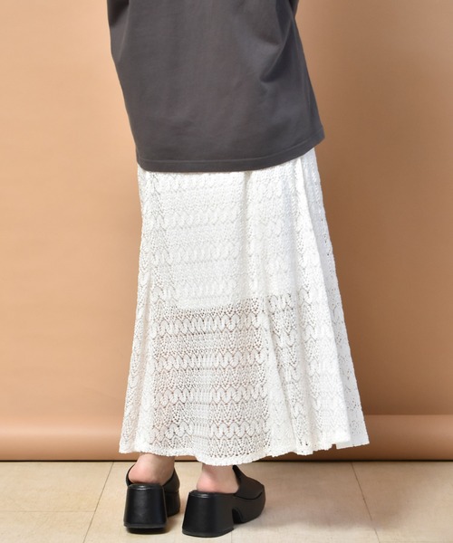 RETRO GIRL（レトロガール）の「レースマーメイドスカート（スカート・レディース・オフホワイト/ブラック・FREE）」の17枚目の写真