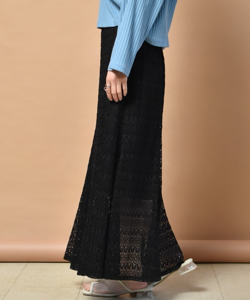 RETRO GIRL（レトロガール）の「レースマーメイドスカート（スカート・レディース・オフホワイト/ブラック・FREE）」の9枚目の写真