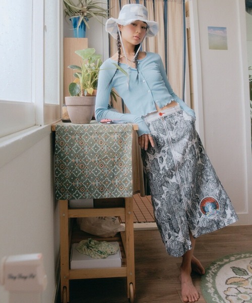 Bonjour Girl（ボンジュールガール）の「【Planforotherday/プラン・フォー・アザーデイ】baby smile button cardigan ベイビースマイルボタンカーディガン（カーディガン/ボレロ・レディース・ブルー・FREE）」の11枚目の写真