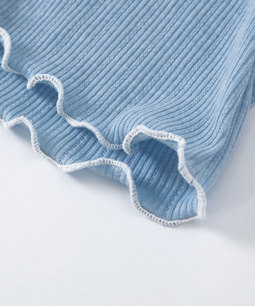 Bonjour Girl（ボンジュールガール）の「【Planforotherday/プラン・フォー・アザーデイ】baby smile button cardigan ベイビースマイルボタンカーディガン（カーディガン/ボレロ・レディース・ブルー・FREE）」の8枚目の写真