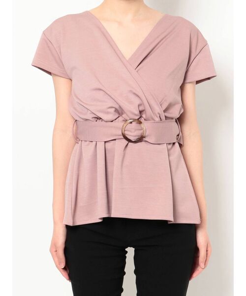 RESEXXY(リゼクシー)の「カシュクールカットトップス(Tシャツ/カットソー・レディース・ブラック/ピンク/ホワイト・FREE)」の17枚目の写真