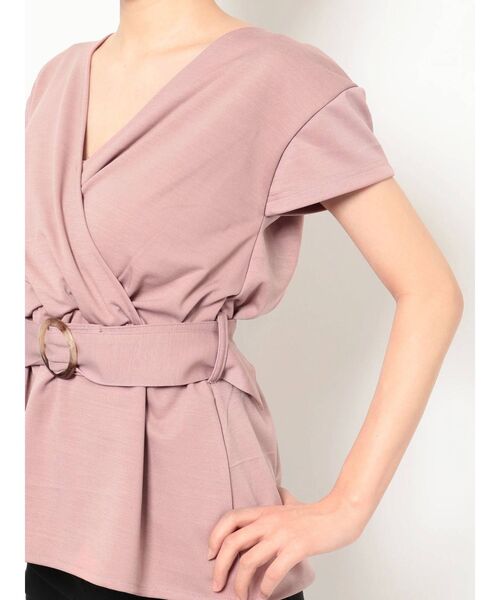 RESEXXY(リゼクシー)の「カシュクールカットトップス(Tシャツ/カットソー・レディース・ブラック/ピンク/ホワイト・FREE)」の21枚目の写真