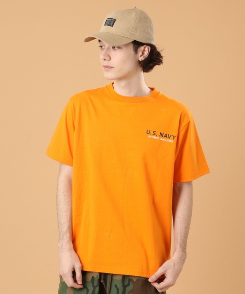 AVIREX（アヴィレックス）の「ナバル シーチィング パッチド Tシャツ/NAVAL SHEETING PATCHED T-SHIRT / アヴィレックス /AVIREX（Tシャツ/カットソー・メンズ・ホワイト/ブラック/ダークオリーブ/オレンジ・MEDIUM/X-LARGE/LARGE/XX-LARGE）」の17枚目の写真