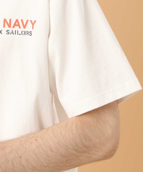 AVIREX（アヴィレックス）の「ナバル シーチィング パッチド Tシャツ/NAVAL SHEETING PATCHED T-SHIRT / アヴィレックス /AVIREX（Tシャツ/カットソー・メンズ・ホワイト/ブラック/ダークオリーブ/オレンジ・MEDIUM/X-LARGE/LARGE/XX-LARGE）」の12枚目の写真