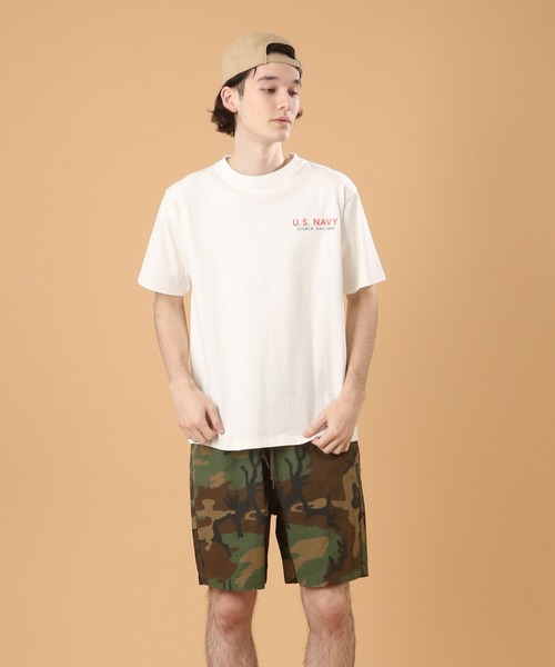 AVIREX（アヴィレックス）の「ナバル シーチィング パッチド Tシャツ/NAVAL SHEETING PATCHED T-SHIRT / アヴィレックス /AVIREX（Tシャツ/カットソー・メンズ・ホワイト/ブラック/ダークオリーブ/オレンジ・MEDIUM/X-LARGE/LARGE/XX-LARGE）」の16枚目の写真