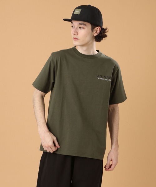 AVIREX（アヴィレックス）の「ナバル シーチィング パッチド Tシャツ/NAVAL SHEETING PATCHED T-SHIRT / アヴィレックス /AVIREX（Tシャツ/カットソー・メンズ・ホワイト/ブラック/ダークオリーブ/オレンジ・MEDIUM/X-LARGE/LARGE/XX-LARGE）」の18枚目の写真