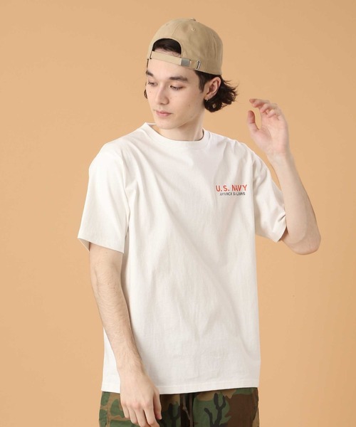 AVIREX（アヴィレックス）の「ナバル シーチィング パッチド Tシャツ/NAVAL SHEETING PATCHED T-SHIRT / アヴィレックス /AVIREX（Tシャツ/カットソー・メンズ・ホワイト/ブラック/ダークオリーブ/オレンジ・MEDIUM/X-LARGE/LARGE/XX-LARGE）」の20枚目の写真