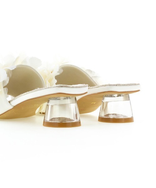 RANDA（ランダ）の「フラワーデザインクリアミュールサンダル（サンダル・レディース・ホワイト/パープル/ブルー・LL/S/M/L）」の13枚目の写真