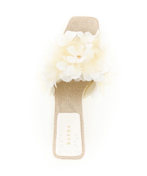 RANDA（ランダ）の「フラワーデザインクリアミュールサンダル（サンダル・レディース・ホワイト/パープル/ブルー・LL/S/M/L）」の15枚目の写真