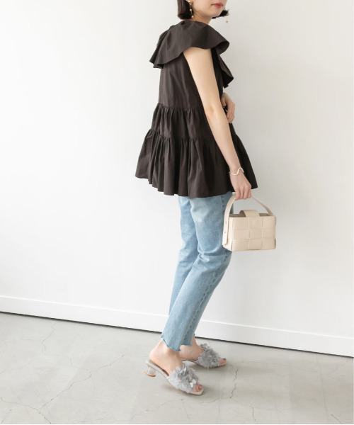 RANDA（ランダ）の「フラワーデザインクリアミュールサンダル（サンダル・レディース・ホワイト/パープル/ブルー・LL/S/M/L）」の22枚目の写真