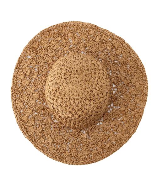 INDIVI（インディヴィ）の「◆ペーパークロシェハット（ハット・レディース・ベージュ/オフホワイト・00）」の6枚目の写真