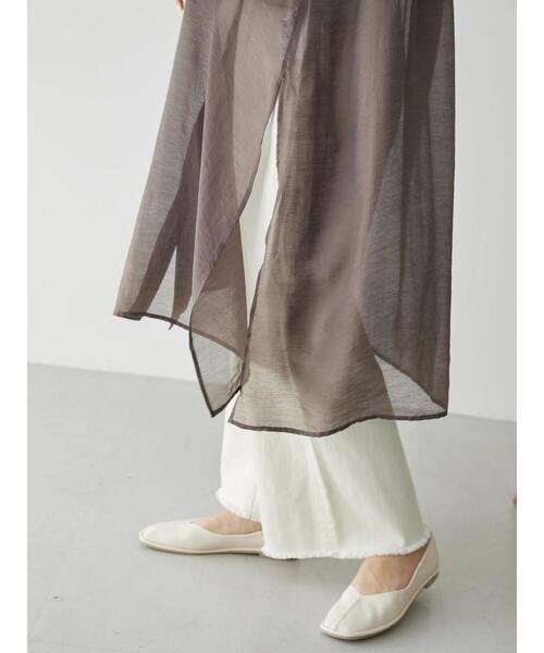 AMERICAN HOLIC（アメリカンホリック）の「シアーバンドカラーワンピース（シャツワンピース・レディース・ミント/ブラウン・M/L）」の11枚目の写真