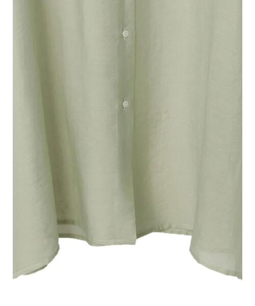 AMERICAN HOLIC（アメリカンホリック）の「シアーバンドカラーワンピース（シャツワンピース・レディース・ミント/ブラウン・M/L）」の6枚目の写真