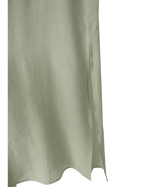 AMERICAN HOLIC（アメリカンホリック）の「シアーバンドカラーワンピース（シャツワンピース・レディース・ミント/ブラウン・M/L）」の3枚目の写真