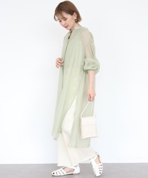 AMERICAN HOLIC | シアーバンドカラーワンピース(シャツワンピース)