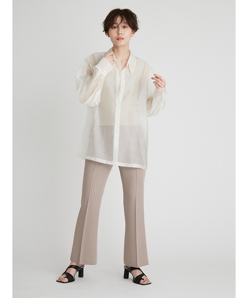 FRAY I.D(フレイアイディー)の「ソフトリンクルオーガンシャツ(シャツ/ブラウス・レディース・ホワイト/ブルー/ブラウン・FREE)」の18枚目の写真