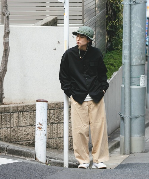 BROKEN BASE(ブロークンベース)の「ミリタリーポケットオーバーシャツ(シャツ/ブラウス・メンズ・ブラック/カーキ・MEDIUM/LARGE)」の21枚目の写真