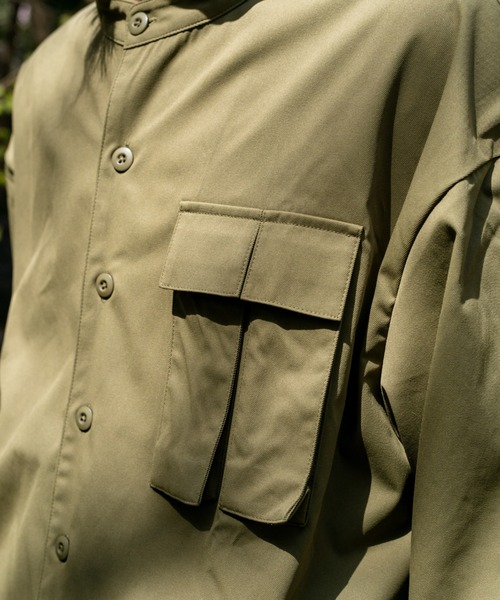 BROKEN BASE(ブロークンベース)の「ミリタリーポケットオーバーシャツ(シャツ/ブラウス・メンズ・ブラック/カーキ・MEDIUM/LARGE)」の19枚目の写真