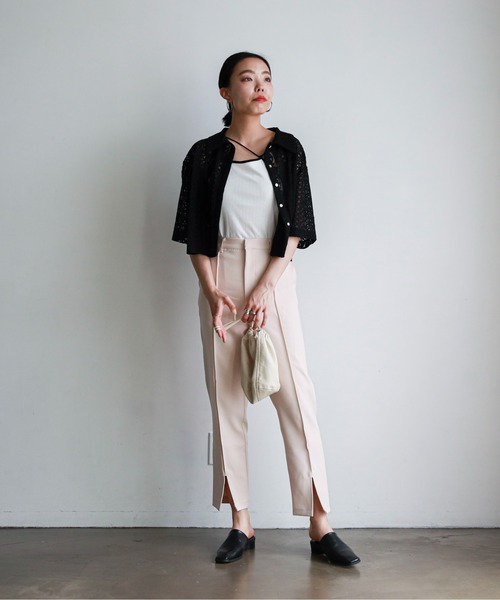 feepur(フェピュール)の「ハーフスリーブレースシャツ(シャツ/ブラウス・レディース・アイボリー/ブラック・MEDIUM)」の18枚目の写真