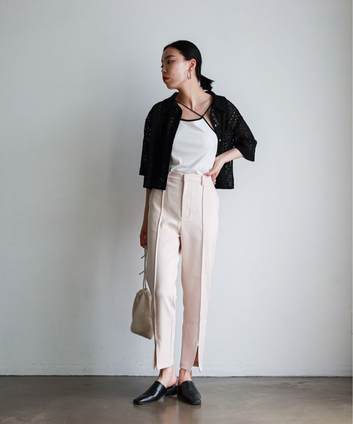 feepur(フェピュール)の「ハーフスリーブレースシャツ(シャツ/ブラウス・レディース・アイボリー/ブラック・MEDIUM)」の20枚目の写真