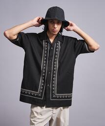 MONKEY TIME | ＜monkey time＞ TWILL EMBROIDERY OPEN SHIRT/シャツ(シャツ/ブラウス)