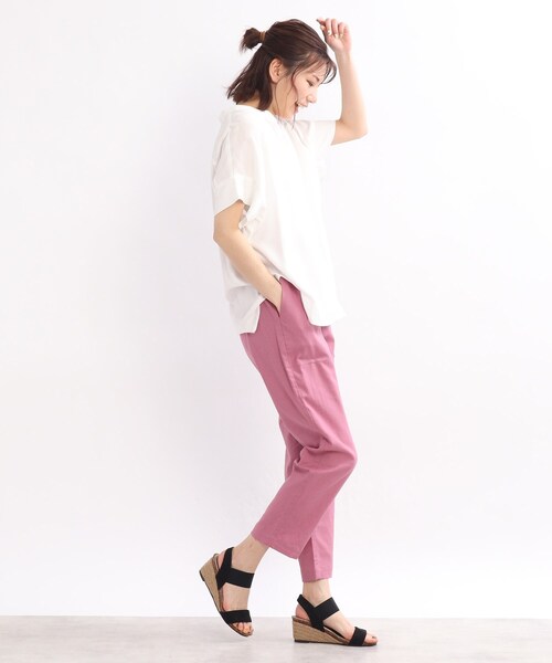 SHOO・LA・RUE（シューラルー）の「◆【洗濯機可】シアー前開きシャツ（シャツ/ブラウス・レディース・ホワイト系/チャコールグレー/オリーブ/ブラウン系/ピンク系/パープル系・00）」の8枚目の写真