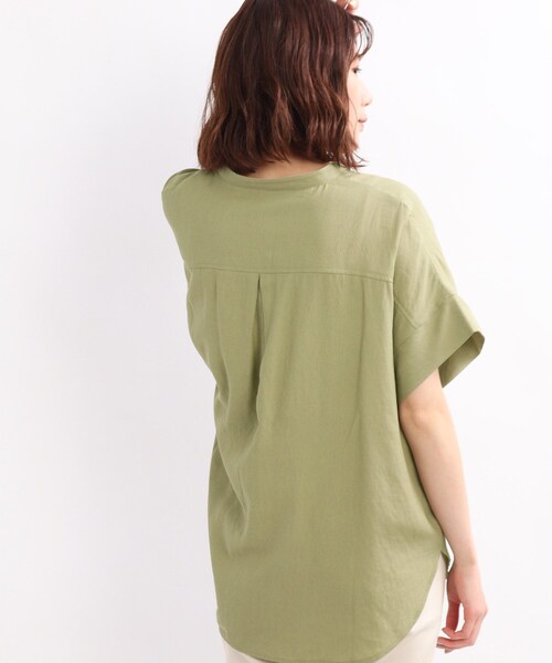 SHOO・LA・RUE（シューラルー）の「◆【洗濯機可】シアー前開きシャツ（シャツ/ブラウス・レディース・ホワイト系/チャコールグレー/オリーブ/ブラウン系/ピンク系/パープル系・00）」の17枚目の写真