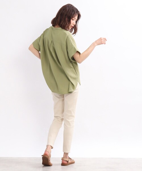 SHOO・LA・RUE（シューラルー）の「◆【洗濯機可】シアー前開きシャツ（シャツ/ブラウス・レディース・ホワイト系/チャコールグレー/オリーブ/ブラウン系/ピンク系/パープル系・00）」の20枚目の写真