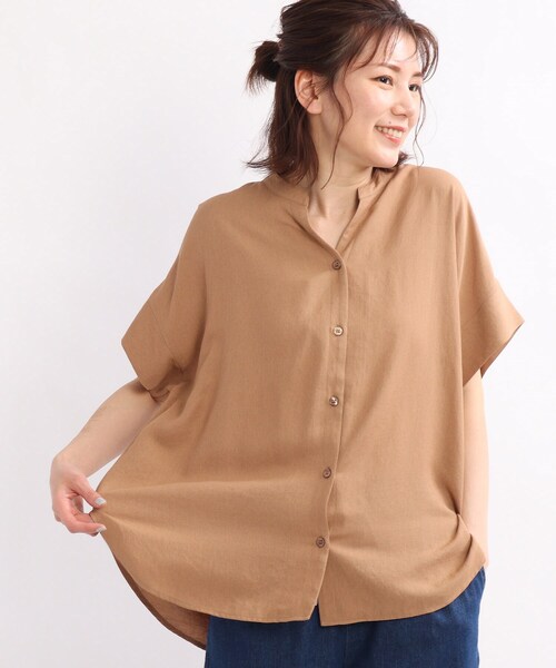 SHOO・LA・RUE（シューラルー）の「◆【洗濯機可】シアー前開きシャツ（シャツ/ブラウス・レディース・ホワイト系/チャコールグレー/オリーブ/ブラウン系/ピンク系/パープル系・00）」の22枚目の写真