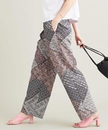 BEAUTY&YOUTH UNITED ARROWS | ブロックプリント風タックイージーパンツ -ウォッシャブル-(その他パンツ)