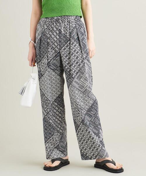 新品未使用 UNITED ARROWS TOKYO ブロックプリントパンツ 38 新品未使用 UNITED ARROWS TOKYO ブロックプリントパンツ 38