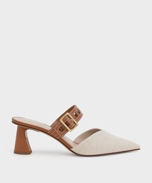 CHARLES & KEITH | カットアウトストラップ ヒールミュールパンプス / Cut-Out Strap Heeled Mule Pumps(パンプス)