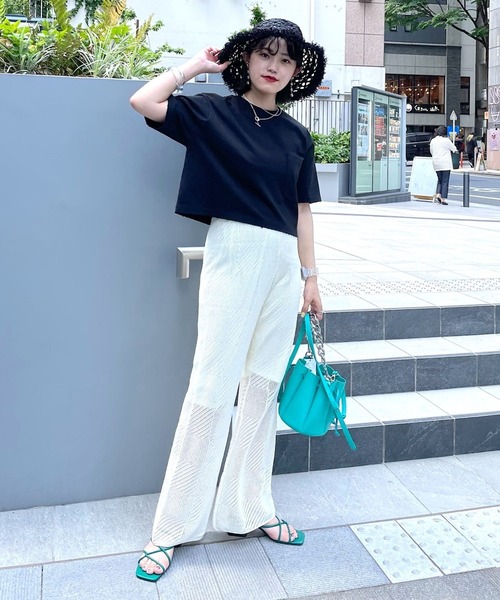 PAGEBOY(ページボーイ)の「ラフィアバケハ(ハット・レディース・ブラック/グリーン系その他・FREE)」の14枚目の写真