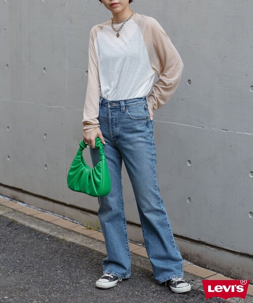 Levi's RED（リーバイスレッド）の「LEVI'S RED/リーバイスレッド RIBCAGE BOOT SPACE CONTINUUM STRETCH（デニムパンツ・レディース・サックスブルー/ブルー・25/26/27/28）」の3枚目の写真