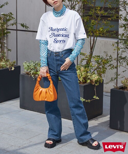 Levi's RED（リーバイスレッド）の「LEVI'S RED/リーバイスレッド RIBCAGE BOOT SPACE CONTINUUM STRETCH（デニムパンツ・レディース・サックスブルー/ブルー・25/26/27/28）」の8枚目の写真