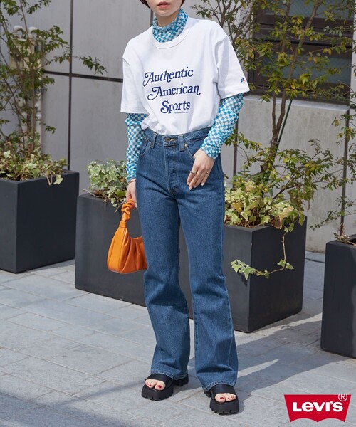 Levi's RED（リーバイスレッド）の「LEVI'S RED/リーバイスレッド RIBCAGE BOOT SPACE CONTINUUM STRETCH（デニムパンツ・レディース・サックスブルー/ブルー・25/26/27/28）」の14枚目の写真